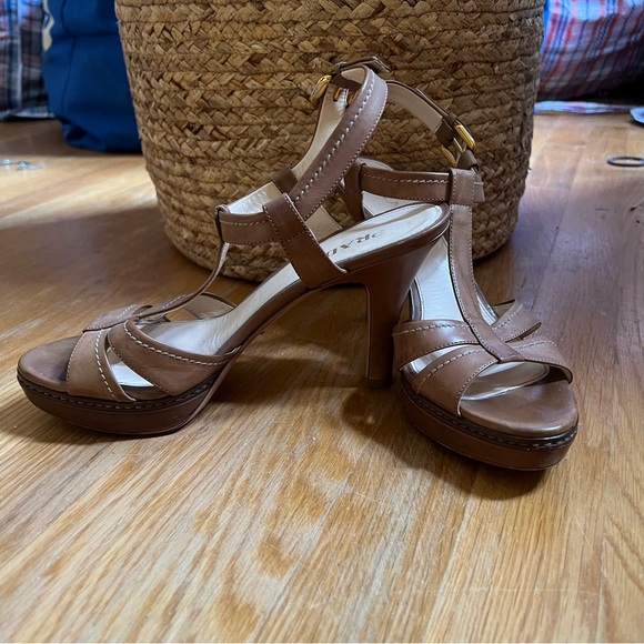 Brown Prada open toed heel ~ size 38.5 ~ designer hell - Picture 3 of 6